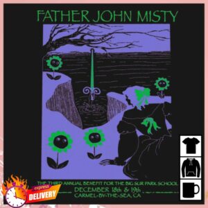Father John Misty Store Merch Big Sur ’25 Crewneck Black