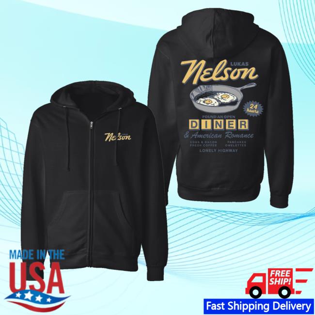 Lukas Nelson Merch Store Lonely Diner Zip Up Hoodie Lukas Nelson Merch Store Lonely Diner Zip Up Hoodie