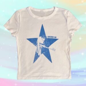 Archer Oh Merch Store Blue Juan Star Archer Oh Women’s Baby Tee Crop