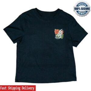 Long Beach Clothing Co Store Merch Roses Women’s Black Boxy T-Shirt
