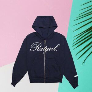 Stray Rats Merch Store Ratgirl Script Zip Hoodie Navy