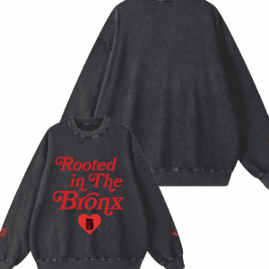 Bronx Native Shop Store Merch Rooted In The Br❤️Nx Snow Washed Oversized Sweatshirt