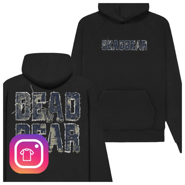 Crepdogcrew Store Merch Deadbear Fake Denim Hoodie Black Crepdogcrew Store Merch Deadbear Fake Denim Hoodie Black