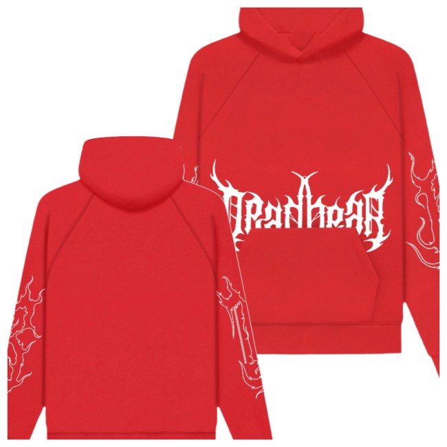 Crepdogcrew Store Merch Deadbear Flames Hoodie Red Crepdogcrew Store Merch Deadbear Flames Hoodie Red
