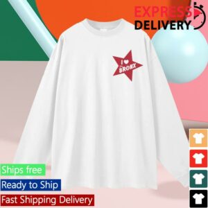 Bronx Native Merch Store I Love The Bronx Oversized Unisex Long Sleeve Tee
