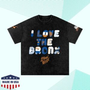 Bronx Native Merch Store I Love The Bronx Washed Oversized Cotton T-Shirt