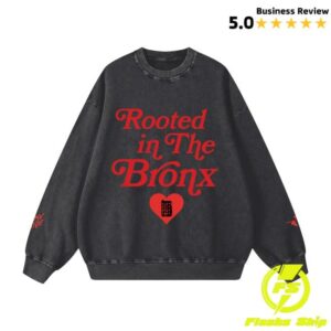 Bronx Native Merch Store Rooted In The Bronx Snow Washed Oversized Sweatshirt
