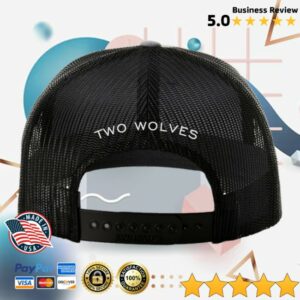 Two Wolves Wine Store Merch Black Trucker Hat