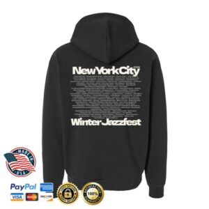 Winter Jazz Fest Store Merch Till We Rise Hoodie Black  2026 Artist Lineup On Back