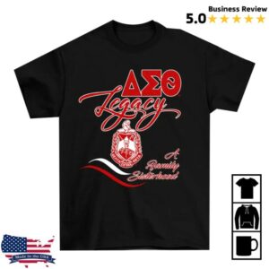 Bettyspromosplus Store Merch Delta Sigma Theta Δσθ Legacy Glitter Screen Printed T-Shirt