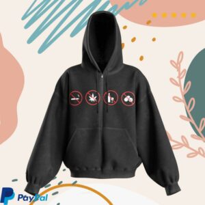 Morgenshtern Merch Store No Drugs Zip Hoodie