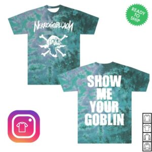 Nekrogoblikon Merch Store Puking Goblin Skull Tie Dye Tee