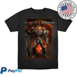 Blizzard Gear Merch Store Shop Diablo X Starcraft The Rebel Marshall Black T-Shirt