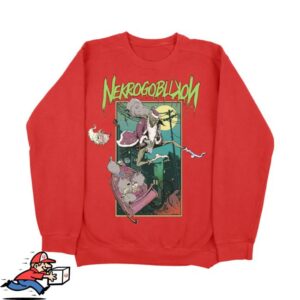 Nekrogoblikon Merch Store Goblin Sleigh Ride Crewneck Sweater