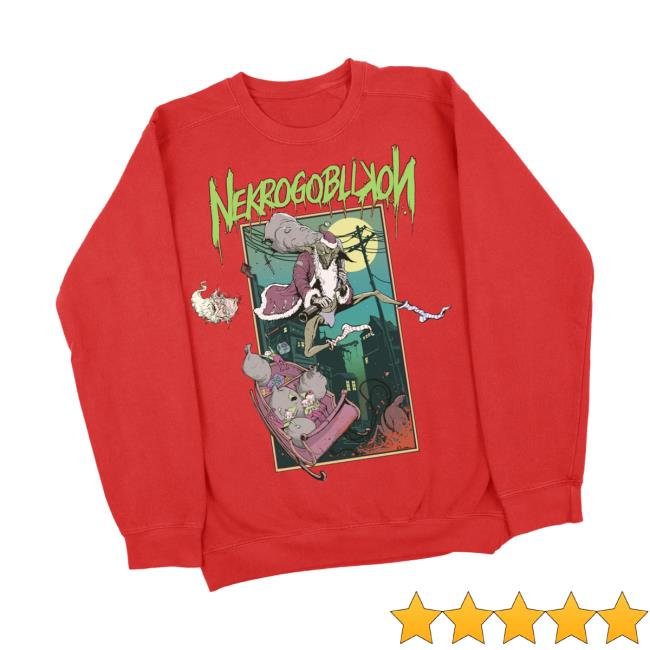 Nekrogoblikon Merch Store Goblin Sleigh Ride Crewneck Sweater Nekrogoblikon Merch Store Goblin Sleigh Ride Crewneck Sweater