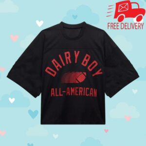 Dairy Boy Merch Store Study Break Varsity Jersey Black Barn Red