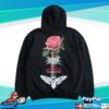 kenny Darc Sport Merch Store Mori Rose Pierce Hoodie In Black Drift Washa