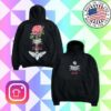 kenny Darc Sport Merch Store Mori Rose Pierce Hoodie In Black Drift Washaa