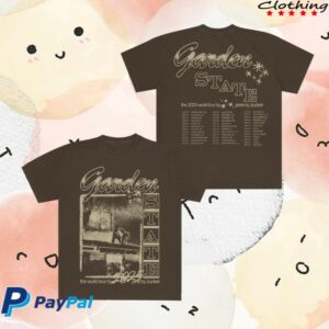 Jeremy Zucker Store Merch Garden State Brown Tour T-Shirt