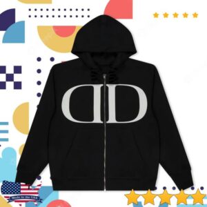 Lil Tecca Merch Store Dopamine Logo Zip Hoodie Black