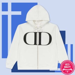 Lil Tecca Merch Store Dopamine Logo Zip Hoodie White