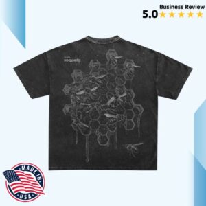 Tsunami Sea Store Merch Keep Sweet Bee Mineral Black T-Shirt