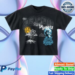 Zumiez Merch Store $Ad Boyz By Junior H X Dandy Hats Black T-Shirt