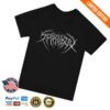 kenny Tsunami Sea Merch Store Death Metal Logo Silver Shimmer T Shirtv