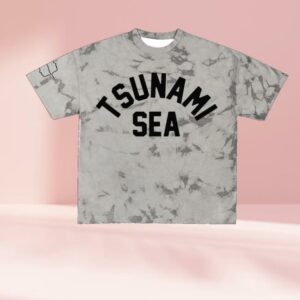 Tsunami Sea Merch Store Collegiate Crystal Silver T-Shirt