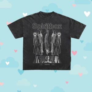 Tsunami Sea Merch Store Soft Spine Music Video Carbon Black T-Shirt