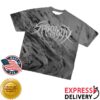 kenny Tsunami Sea Merch Store Death Metal Logo Silver Glitter Print Grey Marble Tie Dye T Shirtv