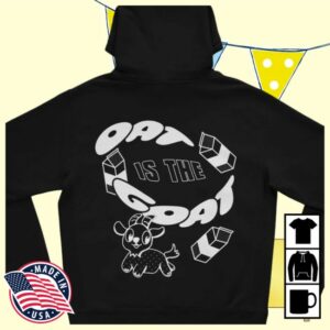 Immaculate Vegan Store Merch Oat Is The Goat Unisex Organic Hoodie Black