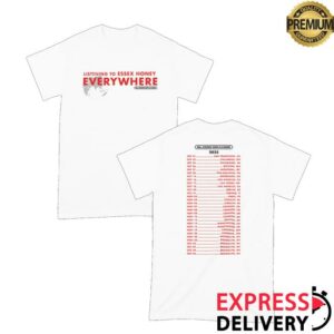 Thecbp Store Merch Listening To Essex Honey Everywhere 2025 T-Shirt