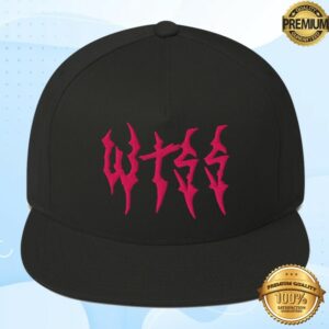 When The Sun Sets Store Merch Wtss Pink Metal Logo Flat Bill Hat