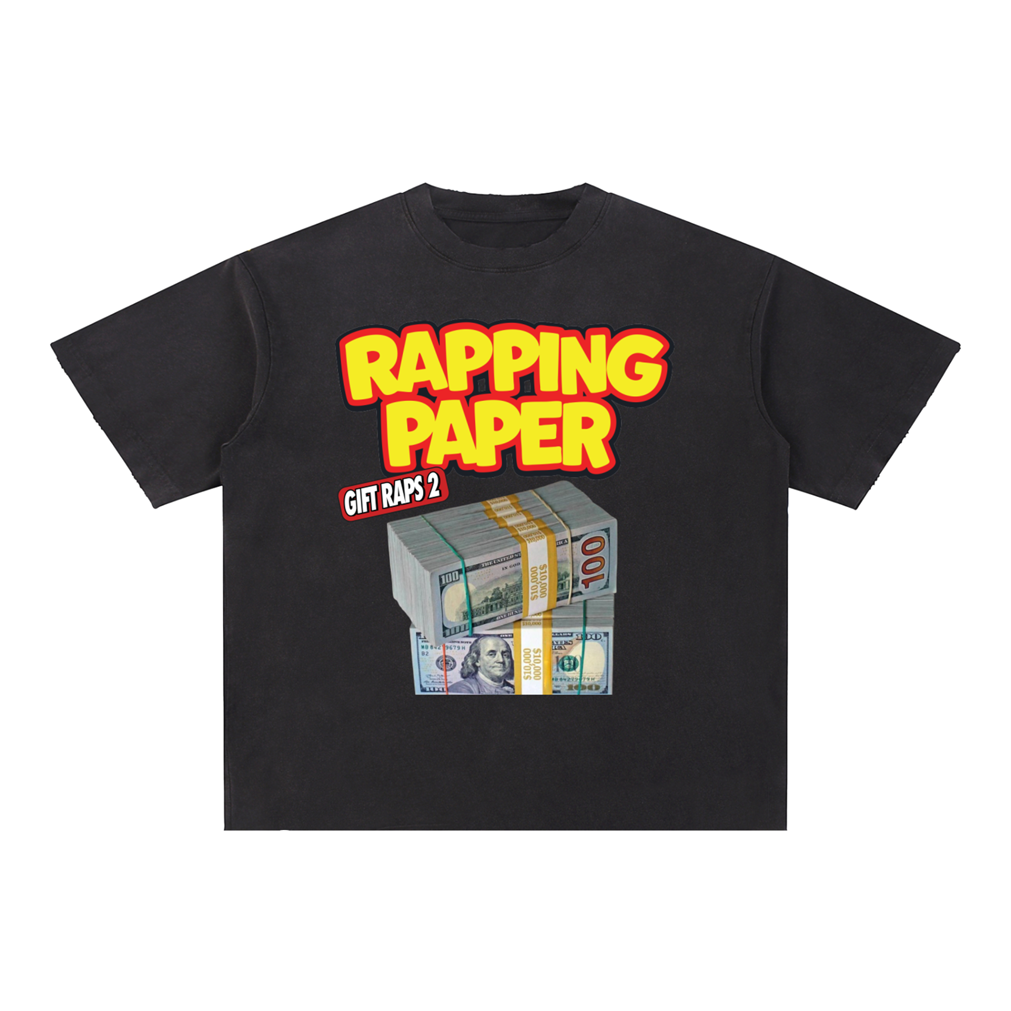 Kingchip Merch Store Rapping Paper Snow Washed T-Shirt Kingchip Merch Store Rapping Paper Snow Washed T-Shirt
