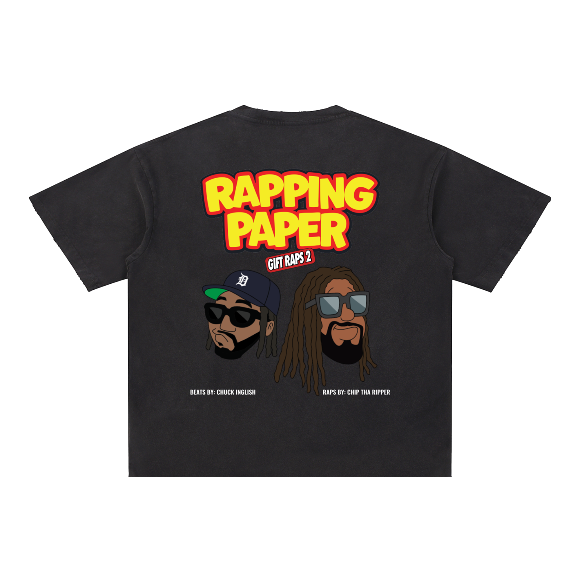 Kingchip Merch Store Rapping Paper Snow Washed T-Shirt Kingchip Merch Store Rapping Paper Snow Washed T-Shirt