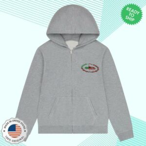 Denim Tears Merch Store Cortears Royale Zip Hoodie Grey