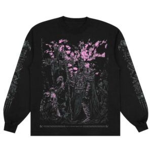 8Thwndr Merch Store Castle Knight Ls Tee Black