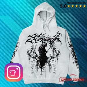 8Thwndr Merch Store Scripture Reaper Hoodie Grey