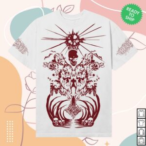 Revenge Merch Store Shrine Tee White Maroon