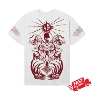 Revenge Merch Store Shrine Tee White Maroon