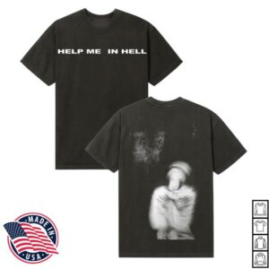 Revenge Merch Store Help Me In Hell Tee Black White