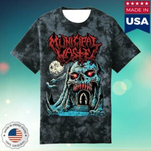 Jsr Direct Store Merch Municipal Waste Castle Skull T-Shirt