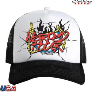 Vans Warped Tour Merch Store Shop Flame Trucker Hat