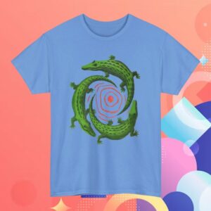 Whatmart Store Merch Mid Century Manolo Prieto Three Alligators Swirl Book Cover Tshirt