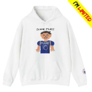 Purely Boston Merch Store Drake Maye Painting White Hoodie