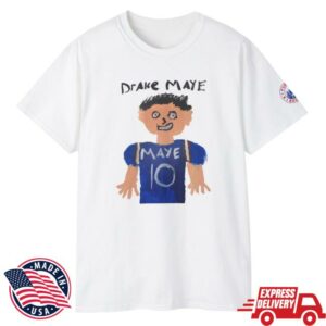 Purely Boston Merch Store Drake Maye Painting White T-Shirt