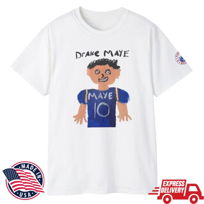 Purely Boston Merch Store Drake Maye Painting White T-Shirt Purely Boston Merch Store Drake Maye Painting White T-Shirt