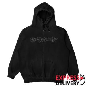 8Thwndr Store Merch Sacrifice Zip Up Black Hoodie