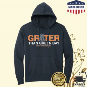 Obvious Shirts Store Merch Grater Than Green Bay Hooded Sweatshirt